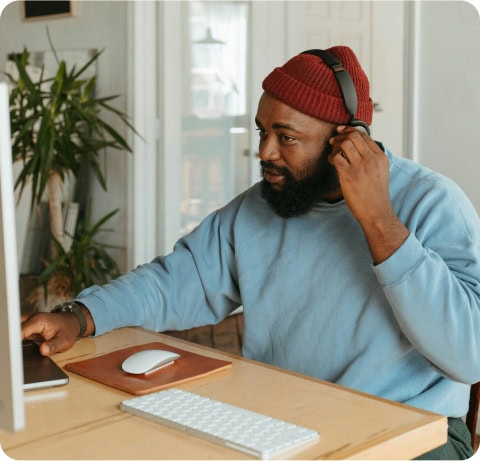 Man working at desk