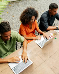 People coworking on laptops