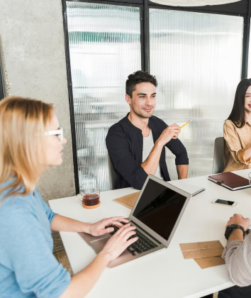 People in a meeting